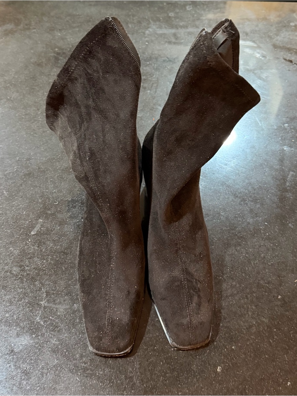 CCOCCI Black Suede Ankle Sock Boots